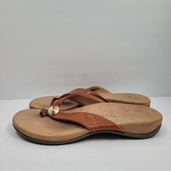 Vionic Hilda Woven Women's Brown Thong Sandals US Size US 11 - Picture 2 of 8